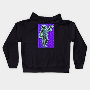 Vaporwave Perseus and Medusa Kids Hoodie